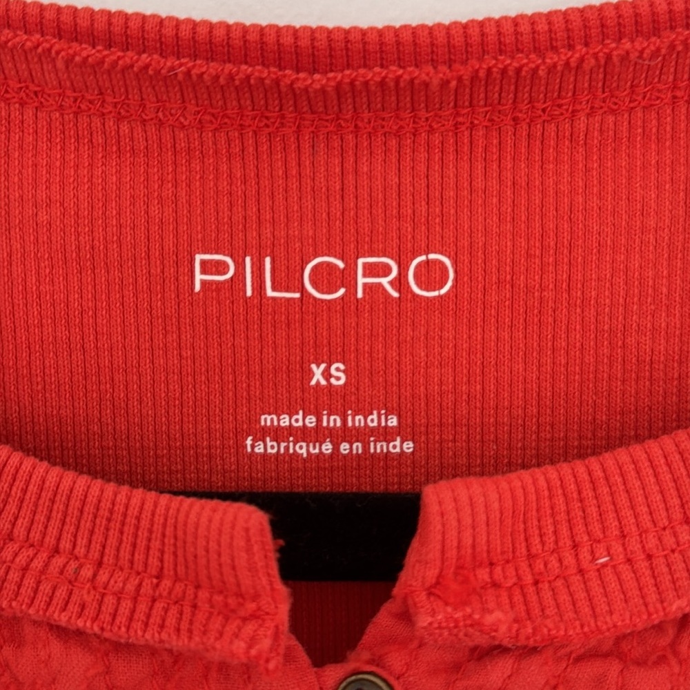 Pilcro Red Puff Short Sleeve Blouse - Size XS - Picture 2 of 7